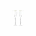 Champagne Glasses with Gold Rim (2pcs)